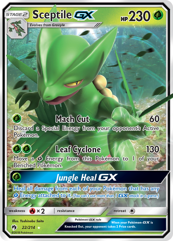 Sceptile GX (22/214) [Sun & Moon: Lost Thunder] | Chromatic Games