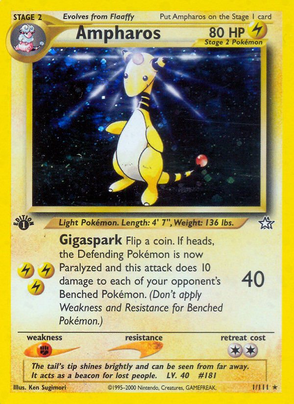 Ampharos (1/111) [Neo Genesis 1st Edition] | Chromatic Games