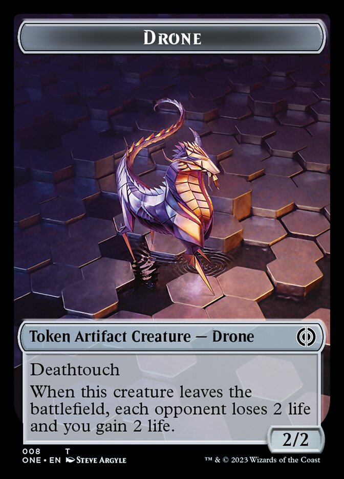 Rebel // Drone Double-Sided Token [Phyrexia: All Will Be One Tokens] | Chromatic Games