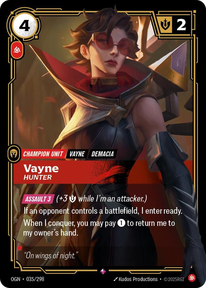 Vayne - Hunter 035/298 (Origins)  - Foil | Chromatic Games