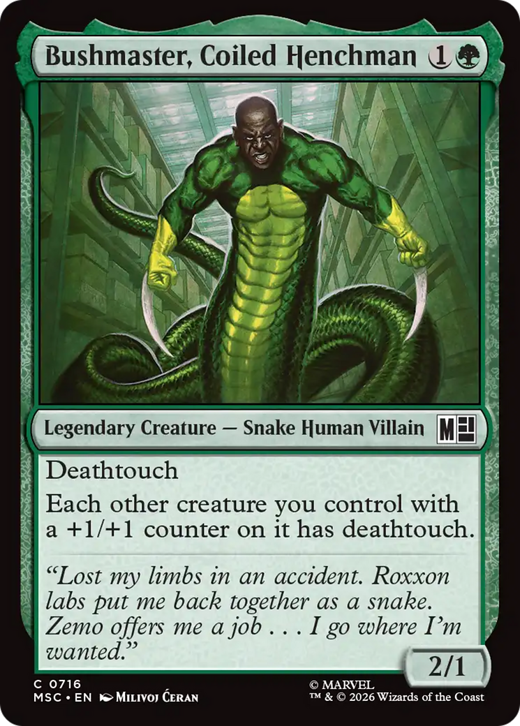 Bushmaster, Coiled Henchman [Marvel Super Heroes Commander] | Chromatic Games
