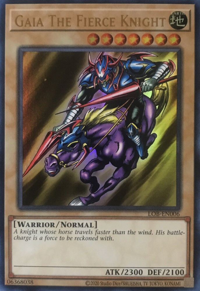Gaia The Fierce Knight (25th Anniversary) [LOB-EN006] Ultra Rare | Chromatic Games