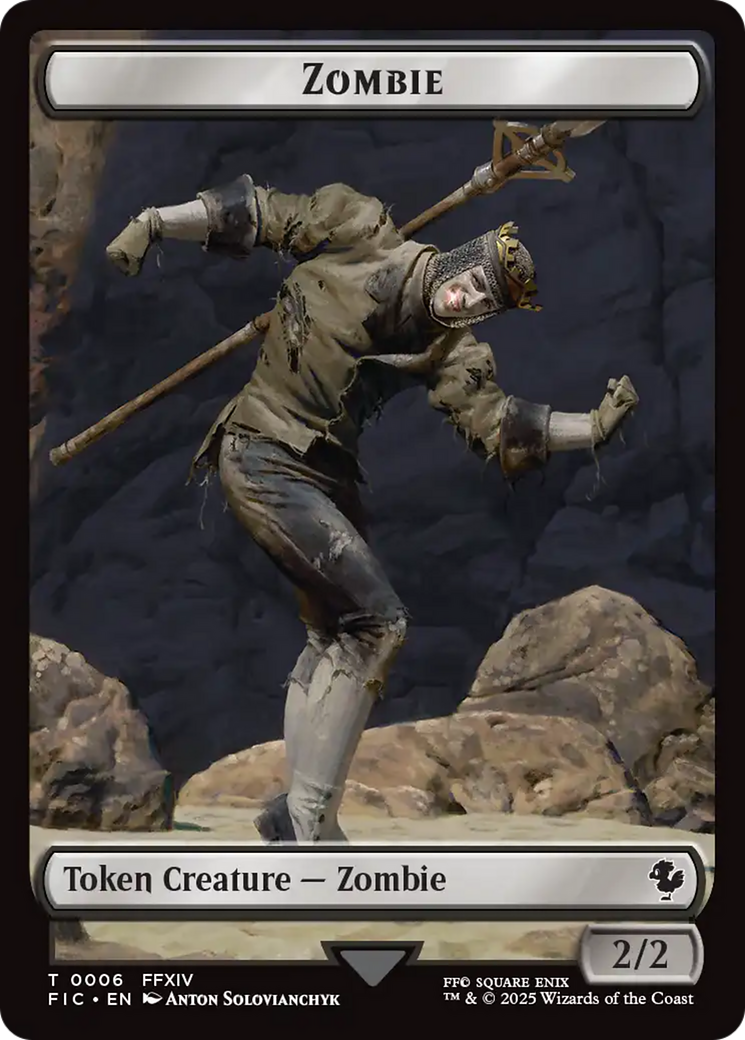 Moogle // Zombie Double-Sided Token [FINAL FANTASY Commander Tokens] | Chromatic Games