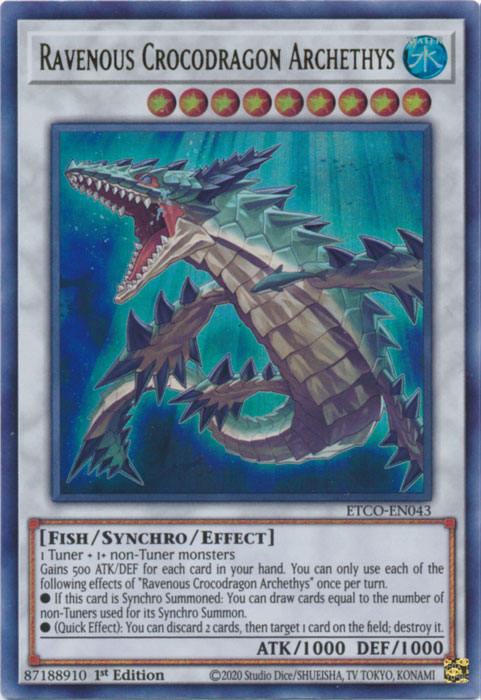 Ravenous Crocodragon Archethys [ETCO-EN043] Ultra Rare | Chromatic Games