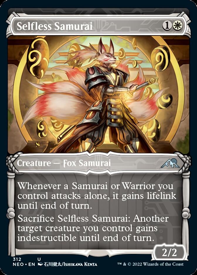 Selfless Samurai (Showcase Samurai) [Kamigawa: Neon Dynasty] | Chromatic Games