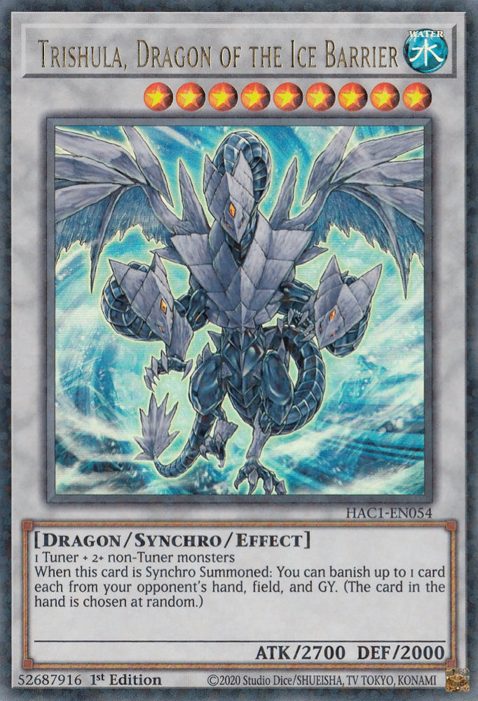 Trishula, Dragon of the Ice Barrier (Duel Terminal) [HAC1-EN054] Parallel Rare | Chromatic Games