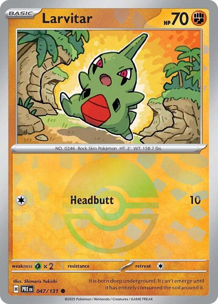 Larvitar (047/131) (Poke Ball Pattern) [Scarlet & Violet: Prismatic Evolutions] | Chromatic Games