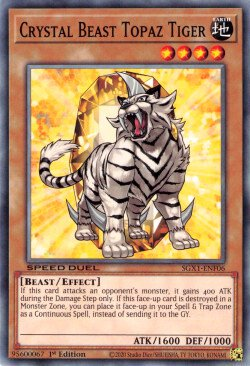 Crystal Beast Topaz Tiger [SGX1-ENF06] Common | Chromatic Games