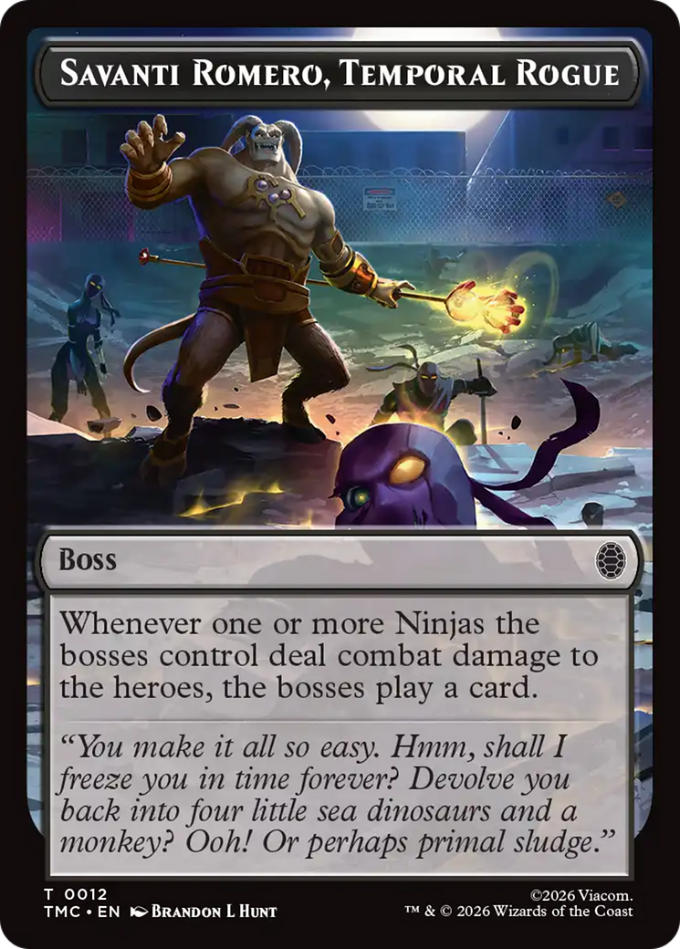 Savanti Romero, Temporal Rogue [Teenage Mutant Ninja Turtles Commander Tokens] | Chromatic Games