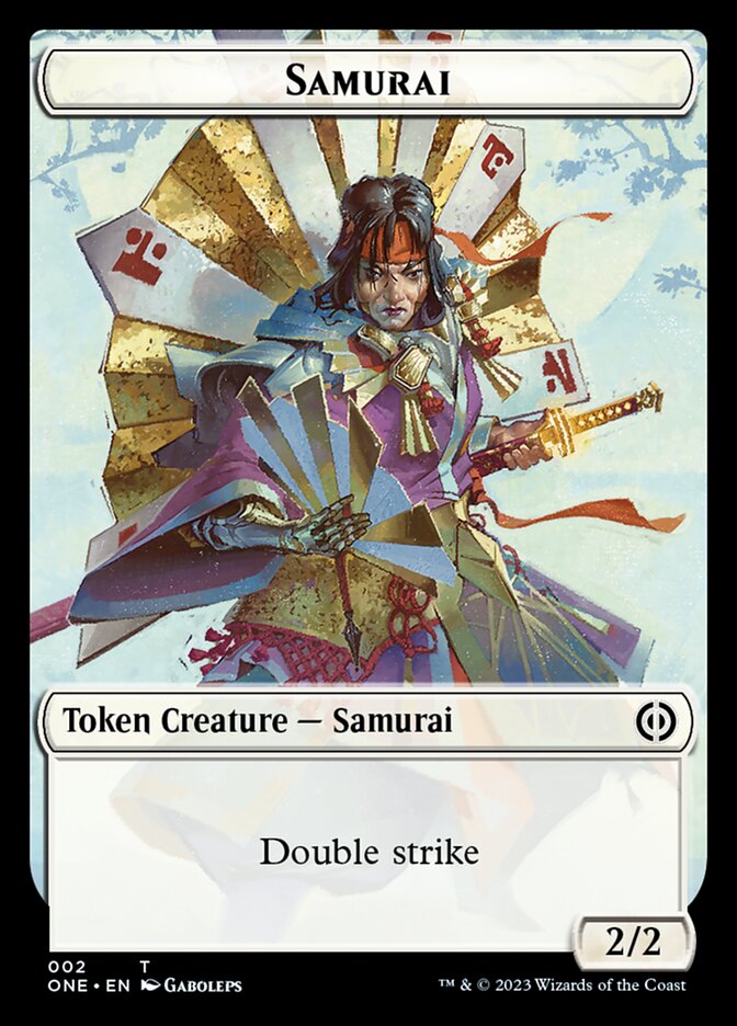 Rebel // Samurai Double-Sided Token [Phyrexia: All Will Be One Tokens] | Chromatic Games