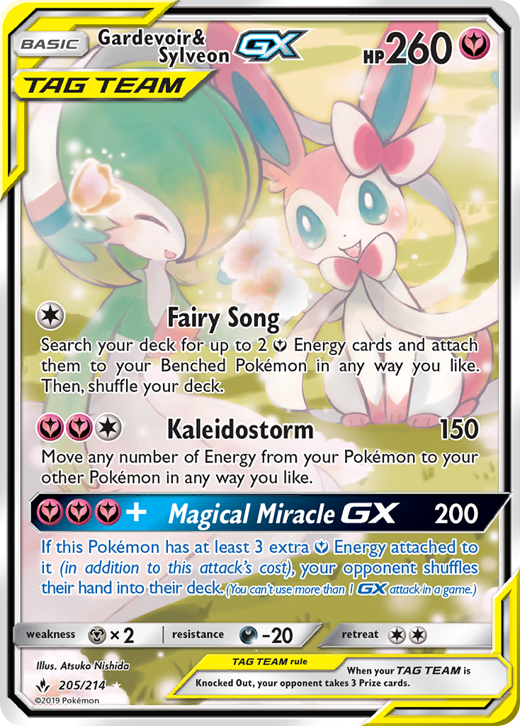 Gardevoir & Sylveon GX (205/214) [Sun & Moon: Unbroken Bonds] | Chromatic Games