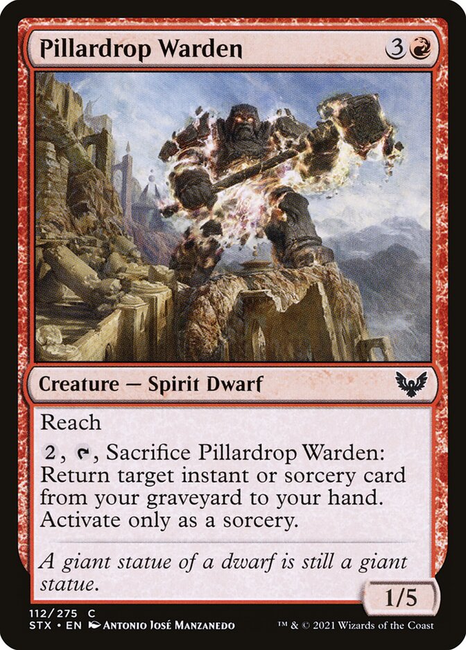 Pillardrop Warden 112 (Strixhaven: School of Mages)  - Foil | Chromatic Games