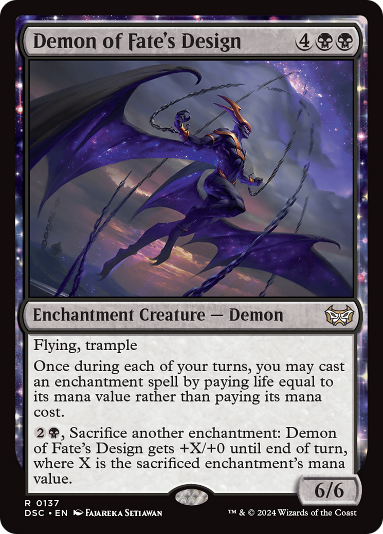 Demon of Fate's Design [Duskmourn: House of Horror Commander] | Chromatic Games