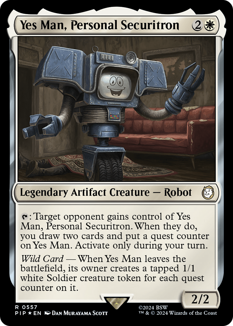 Yes Man, Personal Securitron (Surge Foil) [Fallout] | Chromatic Games