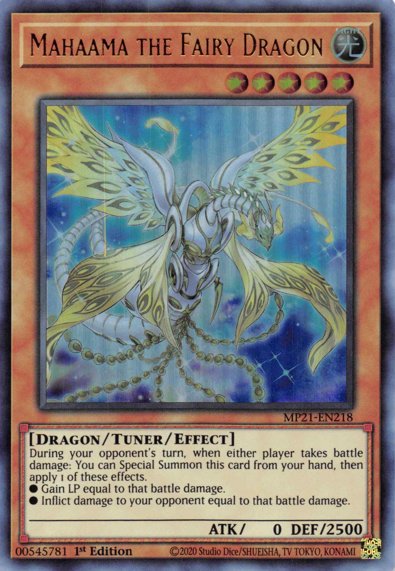 Mahaama the Fairy Dragon [MP21-EN218] Ultra Rare | Chromatic Games