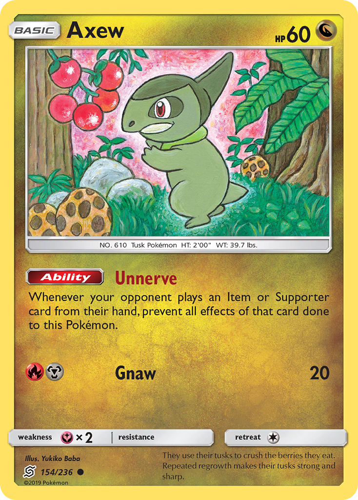 Axew (154/236) [Sun & Moon: Unified Minds] | Chromatic Games