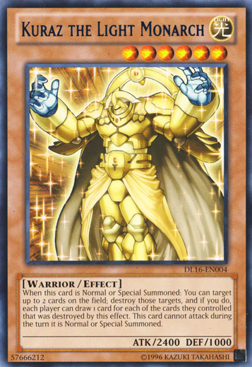 Kuraz the Light Monarch (Blue) [DL16-EN004] Rare | Chromatic Games