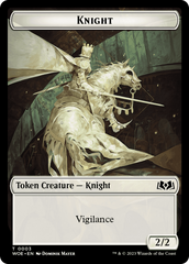 Knight // Food (0010) Double-Sided Token [Wilds of Eldraine Tokens] | Chromatic Games