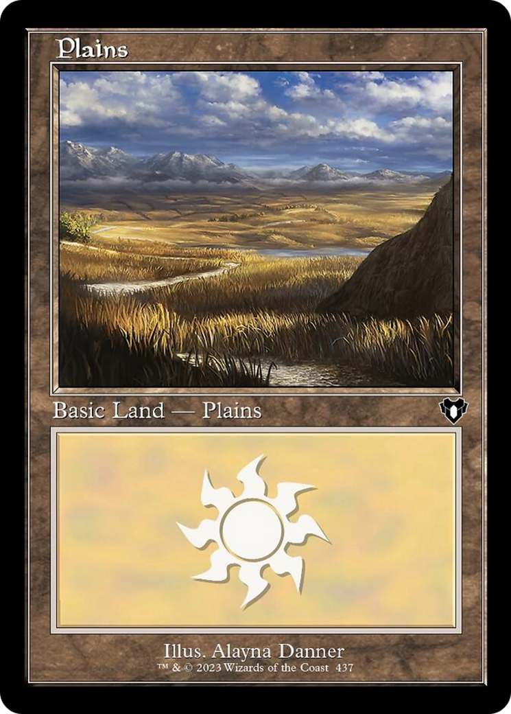 Plains (437) (Retro) [Commander Masters] | Chromatic Games