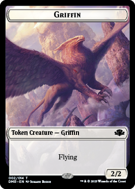 Zombie // Griffin Double-Sided Token [Dominaria Remastered Tokens] | Chromatic Games