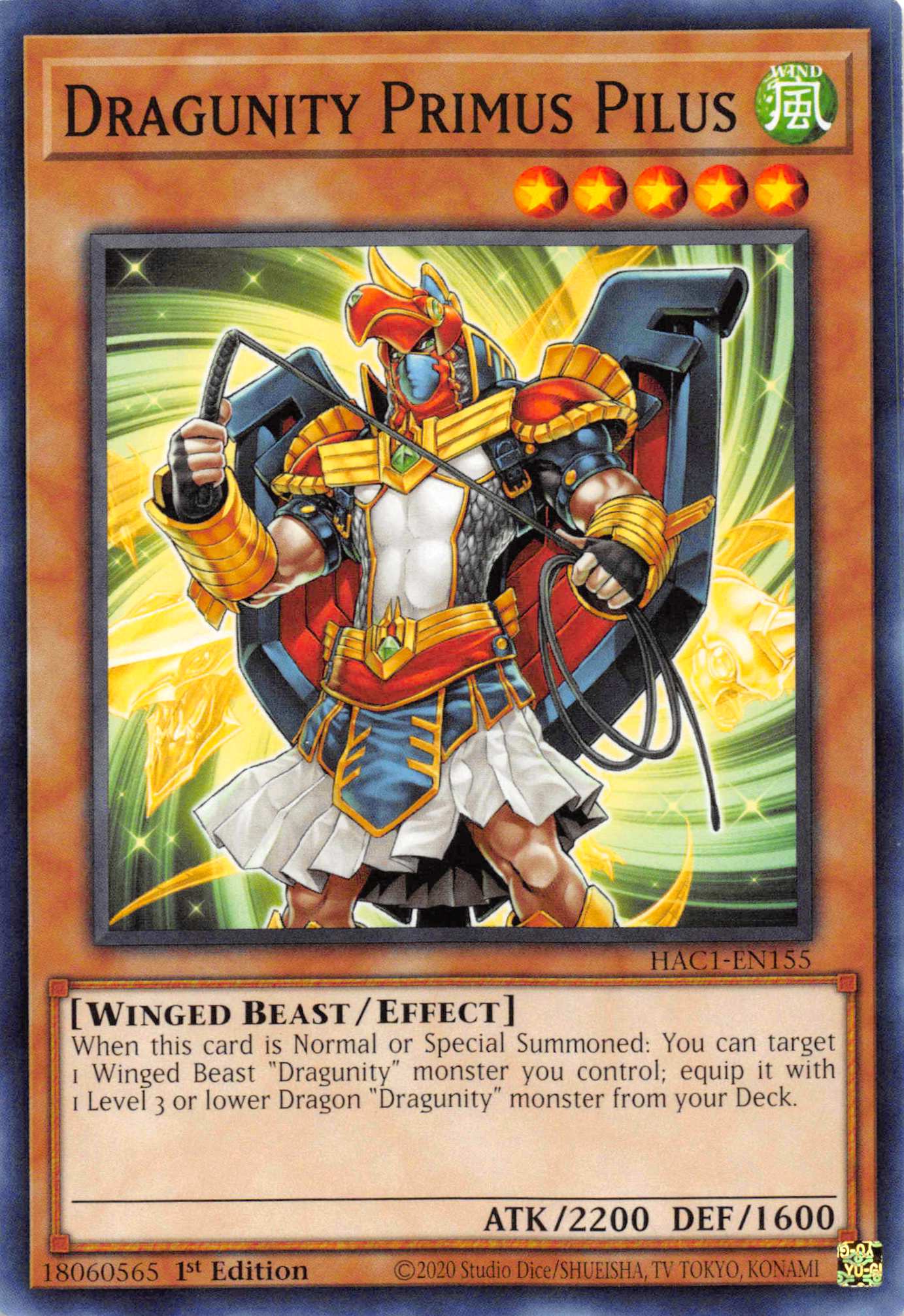 Dragunity Primus Pilus [HAC1-EN155] Common | Chromatic Games