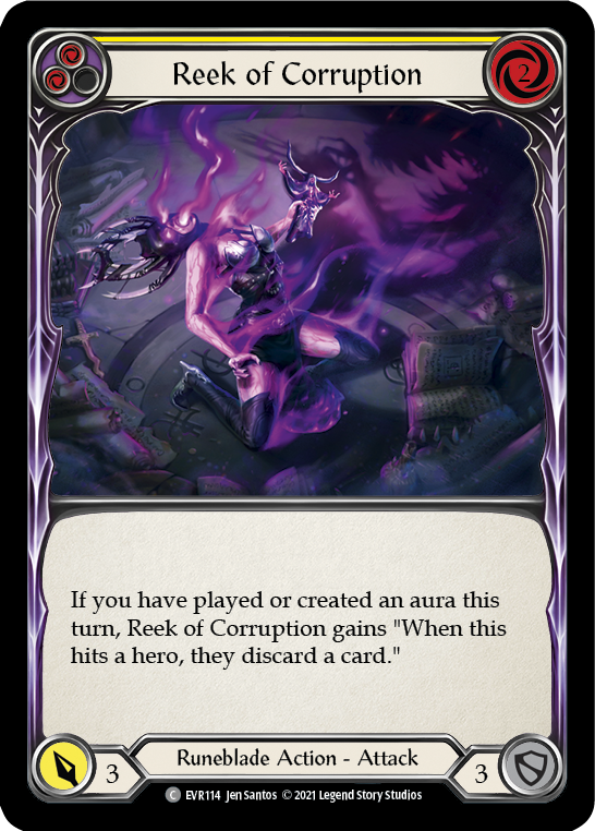 Reek of Corruption (Yellow) [EVR114] (Everfest)  1st Edition Rainbow Foil | Chromatic Games