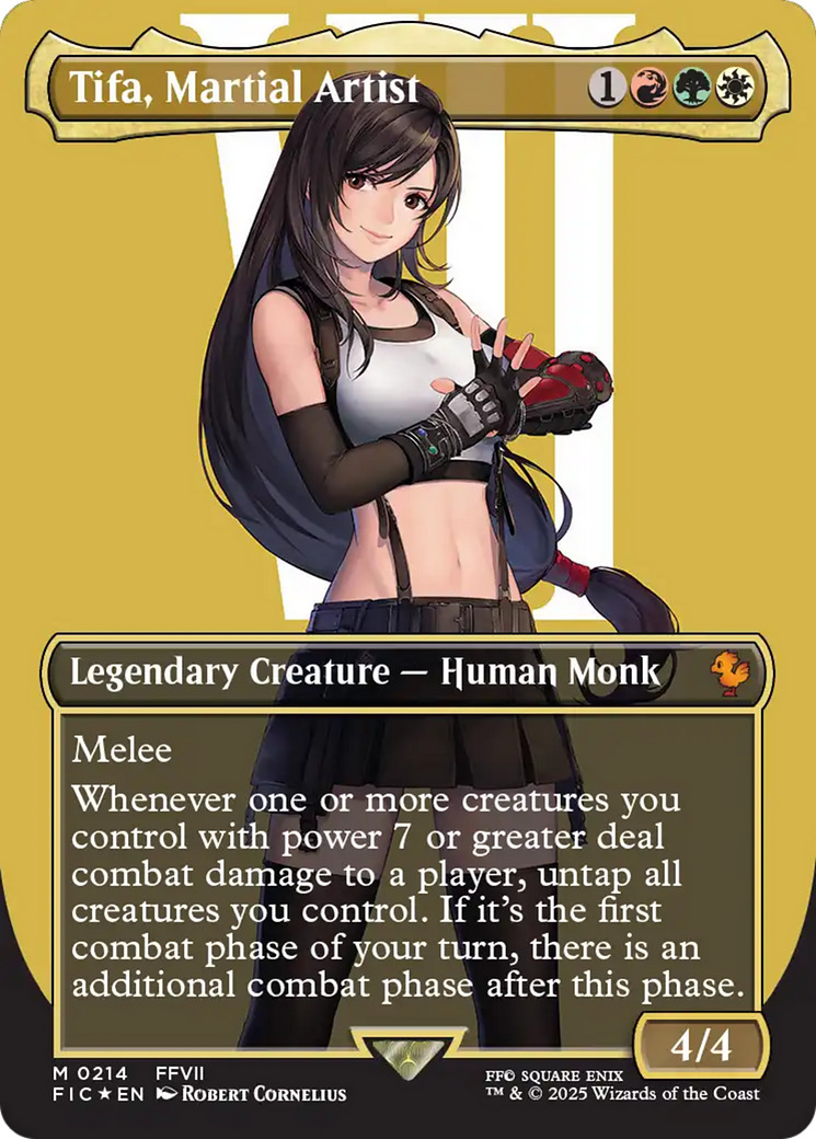 Tifa, Martial Artist (Borderless) (Surge Foil) [FINAL FANTASY Commander] | Chromatic Games
