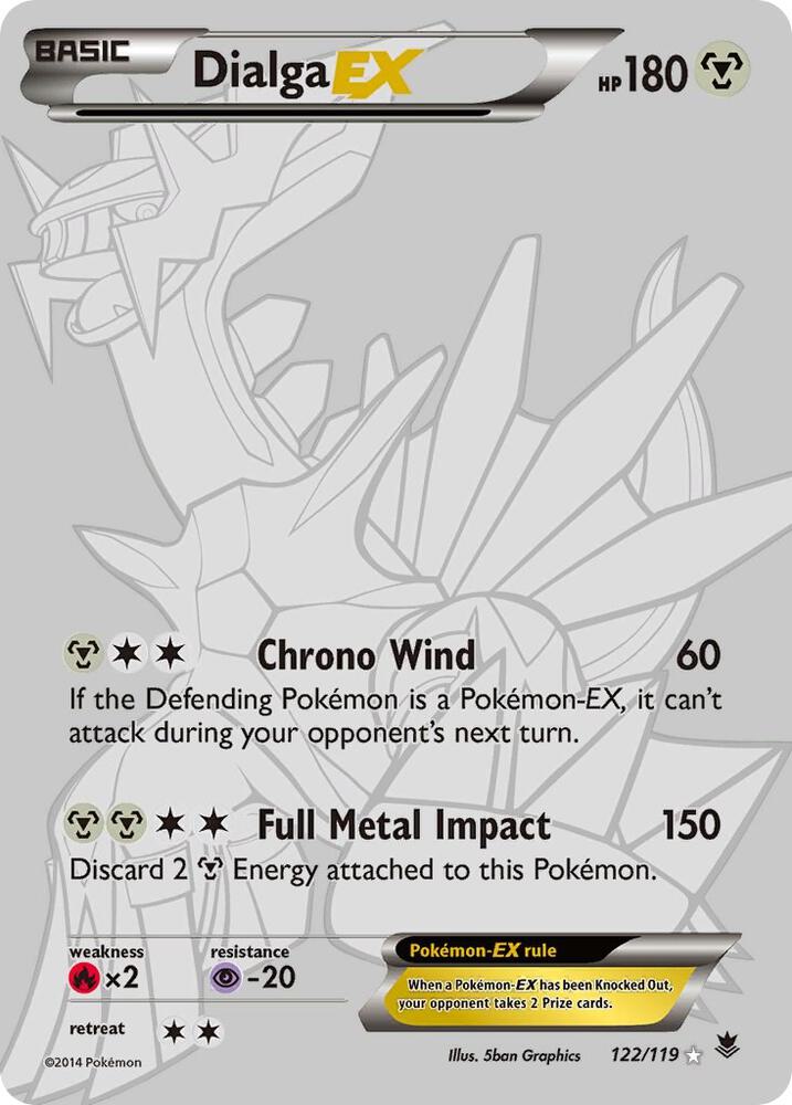 Dialga EX Secret Rare 122/119 (XY - Phantom Forces)  - Holofoil | Chromatic Games