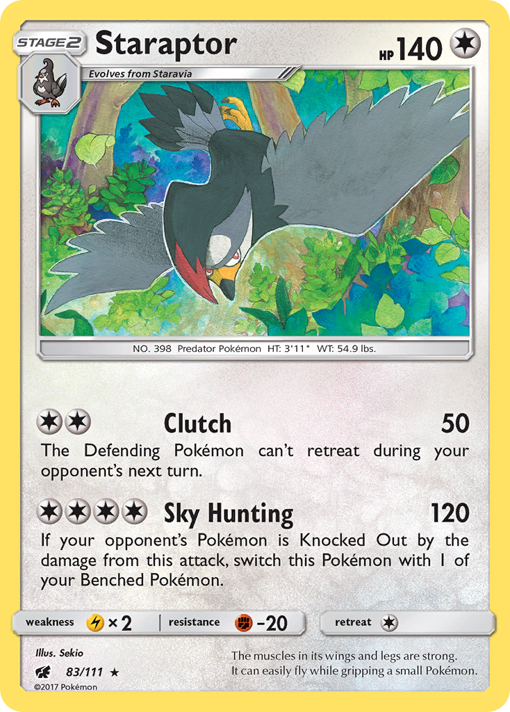 Staraptor (83/111) [Sun & Moon: Crimson Invasion] | Chromatic Games