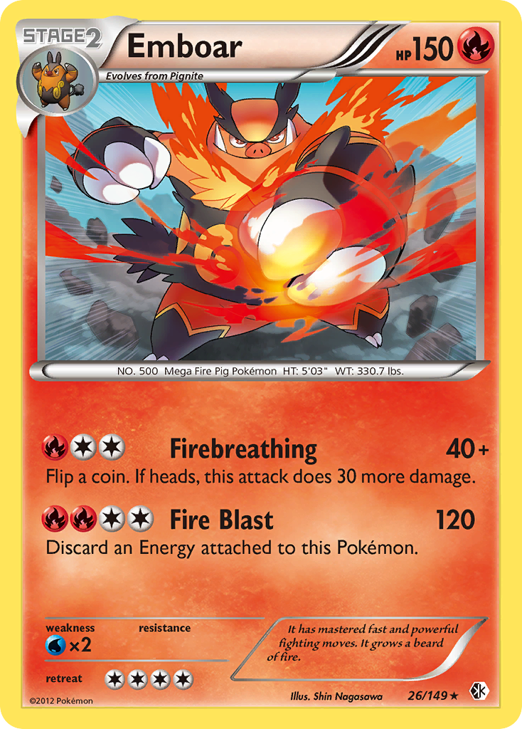 Emboar (26/149) [Black & White: Boundaries Crossed] | Chromatic Games