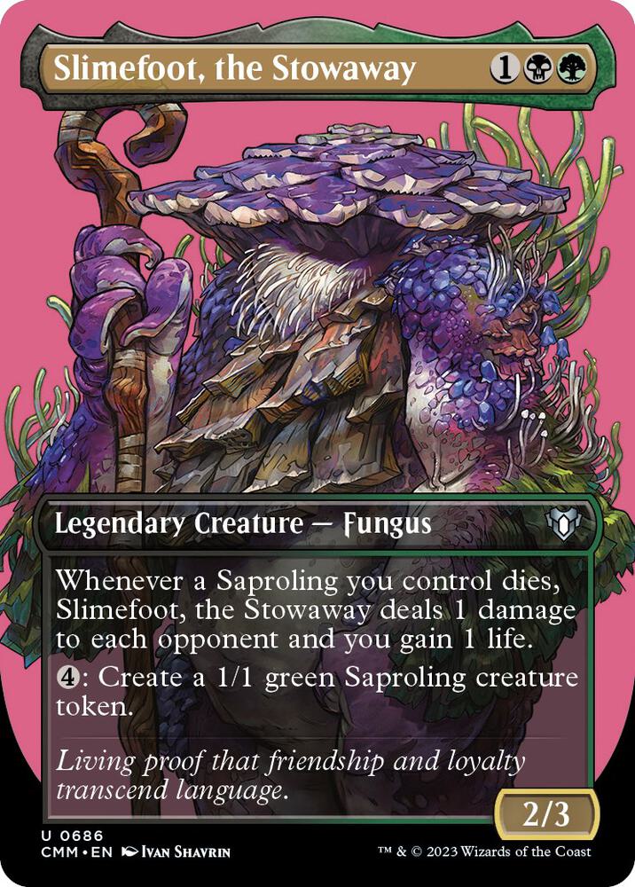 Slimefoot, the Stowaway 686/451 (Commander Masters)  - Borderless | Chromatic Games