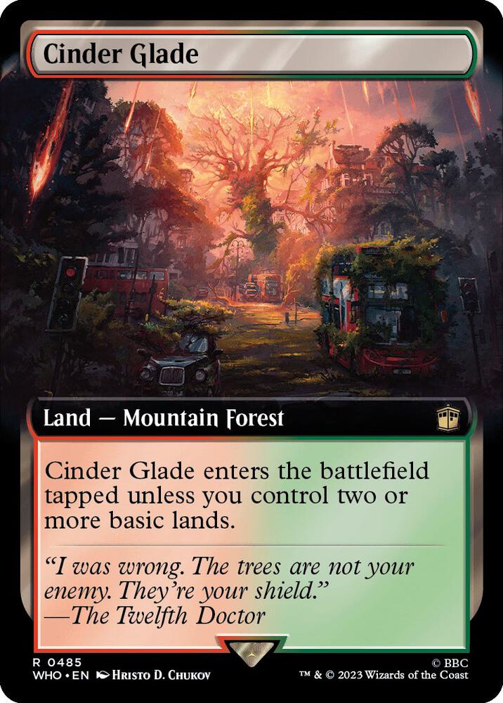Cinder Glade 485/331 (Universes Beyond: Doctor Who)  - Extended Art Foil | Chromatic Games