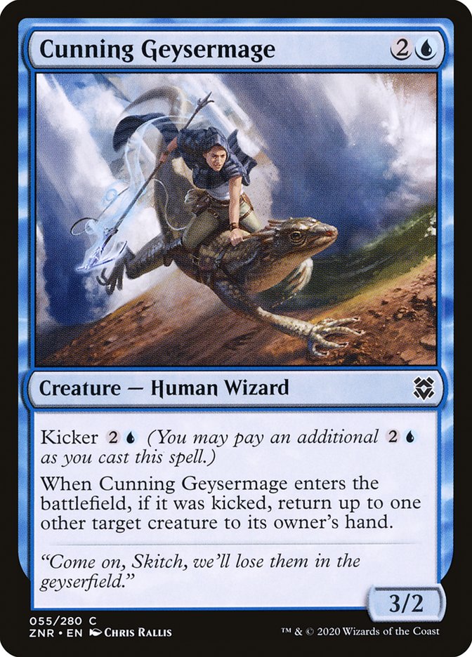 Cunning Geysermage 55/280 (Zendikar Rising)  - Foil | Chromatic Games