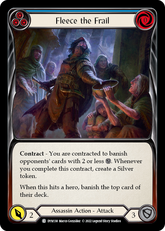 Fleece the Frail (Blue) [DYN138] (Dynasty)  Rainbow Foil | Chromatic Games