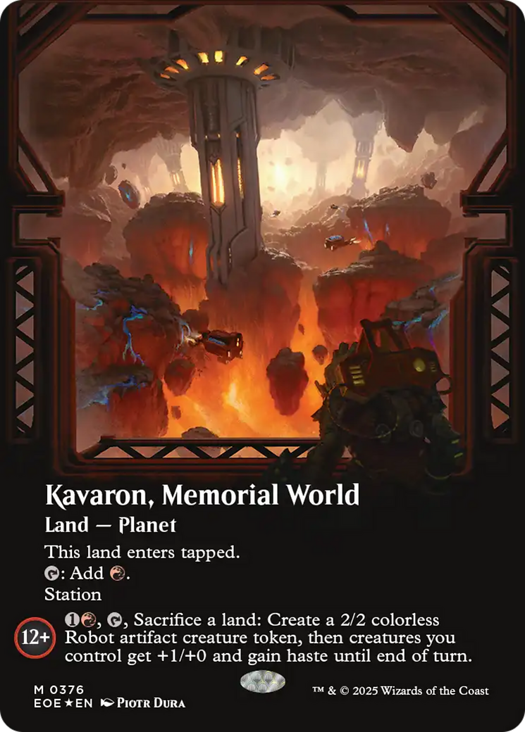 Kavaron, Memorial world (Borderless) (Galaxy Foil) [Edge of Eternities] | Chromatic Games