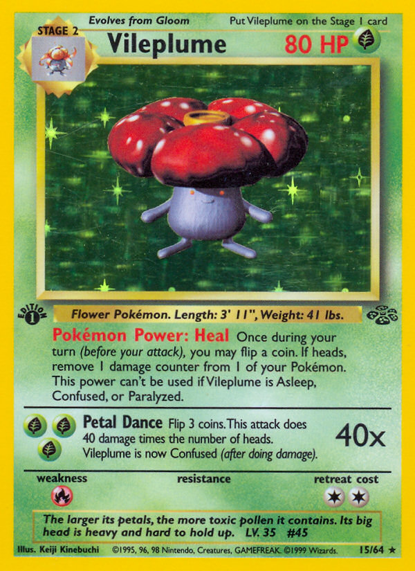 Vileplume (15/64) [Jungle 1st Edition] | Chromatic Games