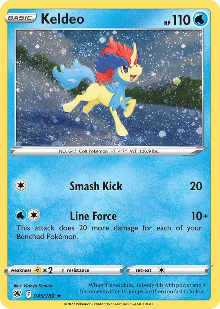 Keldeo (045/189) (Cosmos Holo) [Sword & Shield: Astral Radiance] | Chromatic Games