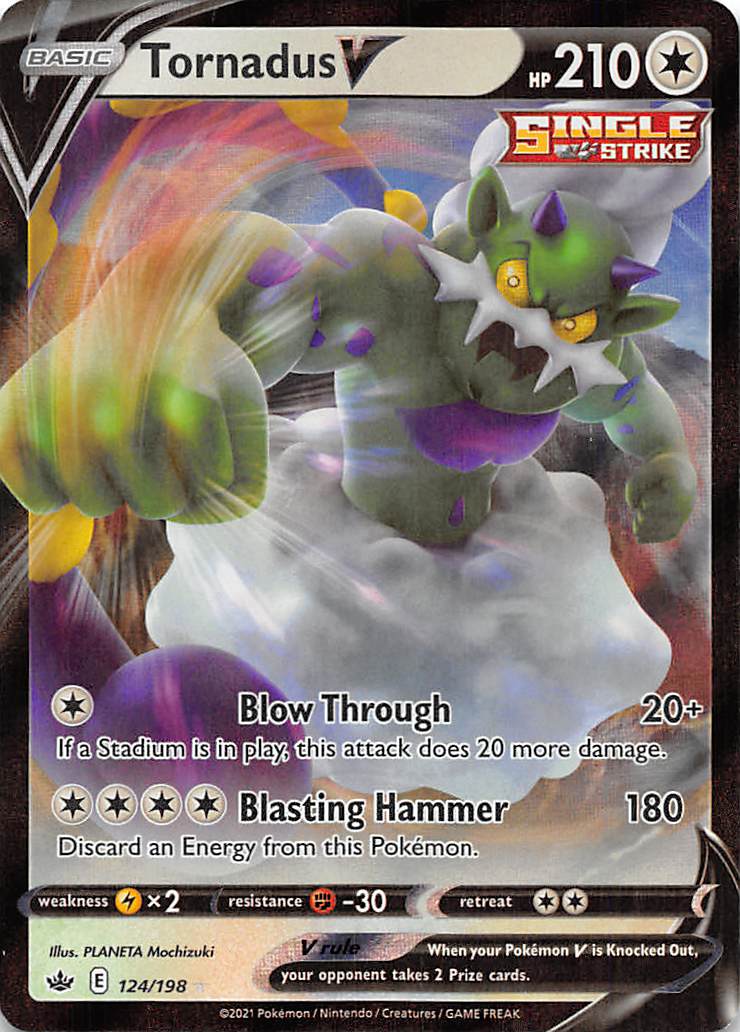 Tornadus V (124/198) [Sword & Shield: Chilling Reign] | Chromatic Games