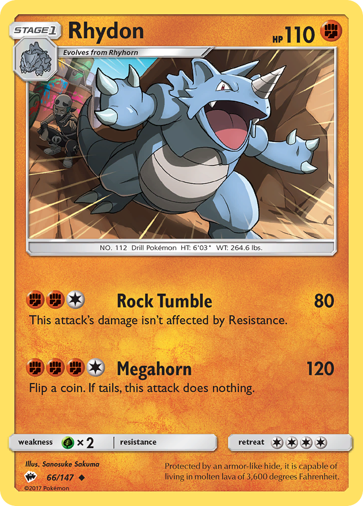 Rhydon (66/147) [Sun & Moon: Burning Shadows] | Chromatic Games