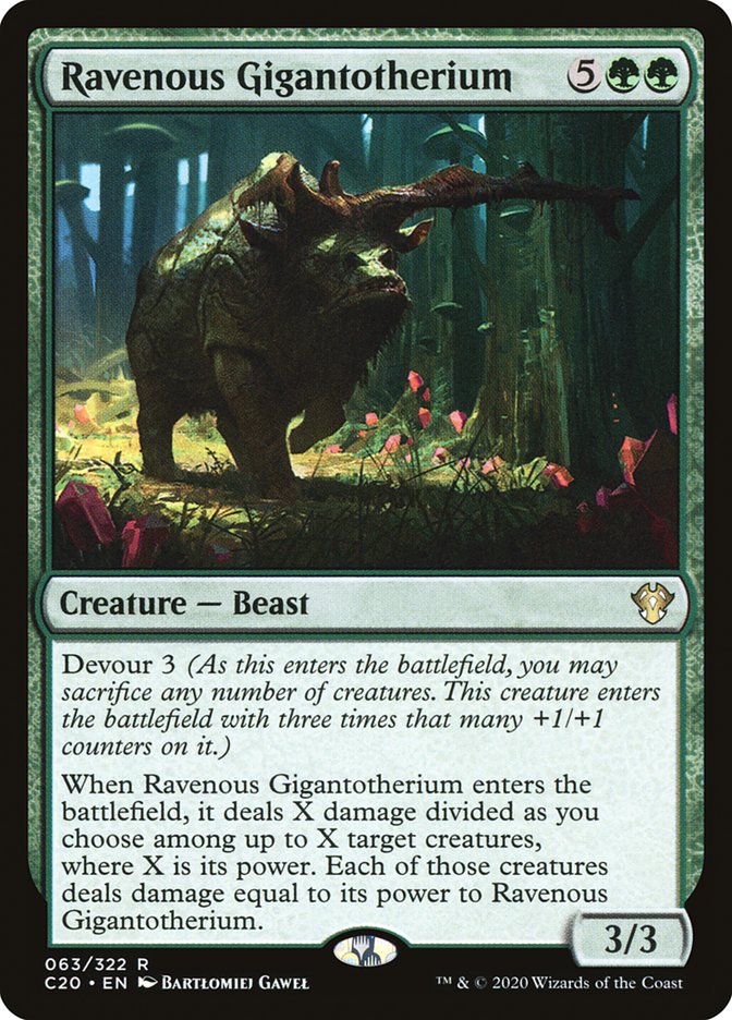 Ravenous Gigantotherium 63/322 (Commander 2020)  | Chromatic Games