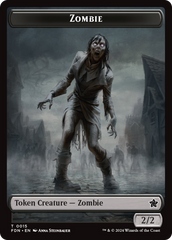 Faerie // Zombie Double-Sided Token [Foundations Tokens] | Chromatic Games
