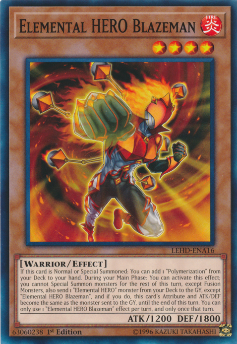 Elemental Hero Blazeman [LEHD-ENA16] Common | Chromatic Games