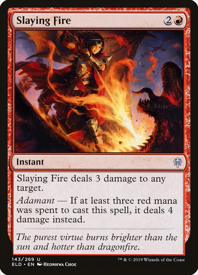 Slaying Fire 143/269 (Throne of Eldraine)  - Foil | Chromatic Games