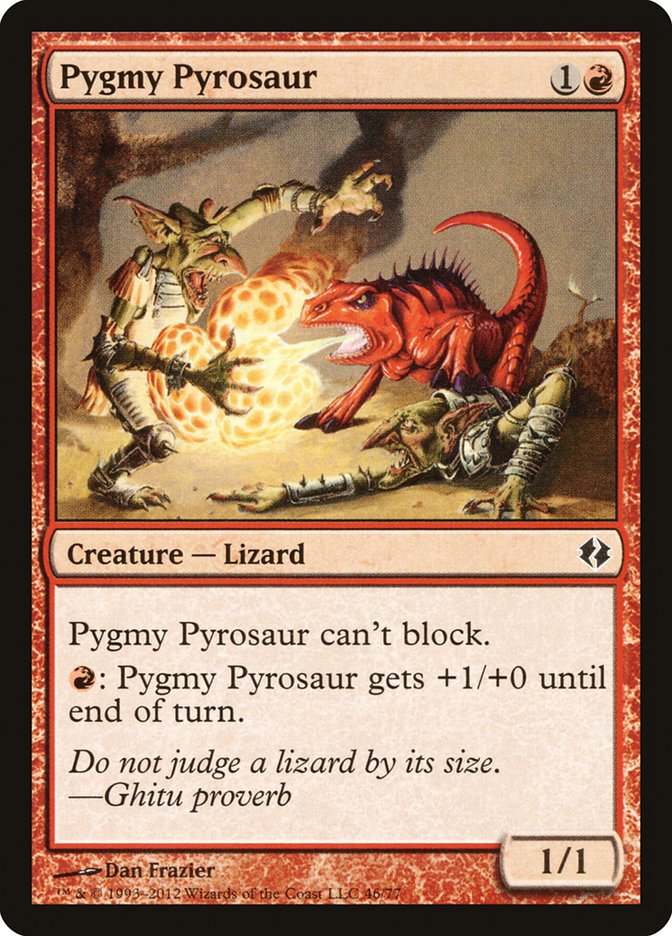 Pygmy Pyrosaur [Duel Decks: Venser vs. Koth] | Chromatic Games