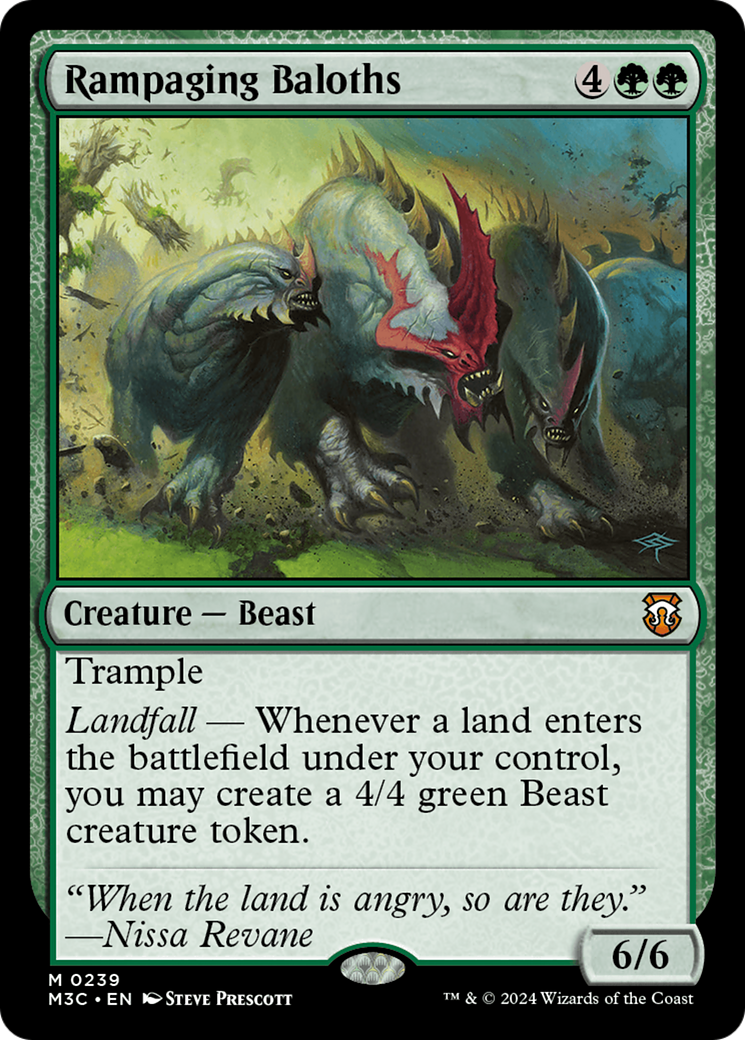 Rampaging Baloths (Ripple Foil) [Modern Horizons 3 Commander] | Chromatic Games