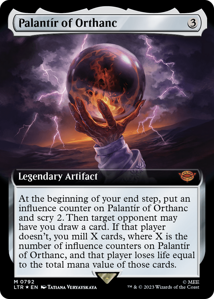 Palantir of Orthanc (Extended Art) (Surge Foil) [The Lord of the Rings: Tales of Middle-Earth] | Chromatic Games