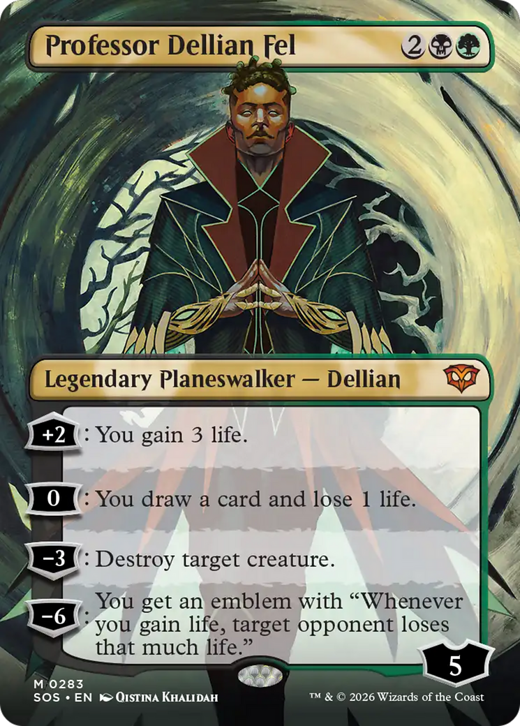 Professor Dellian Fel (Borderless) [Secrets of Strixhaven] | Chromatic Games