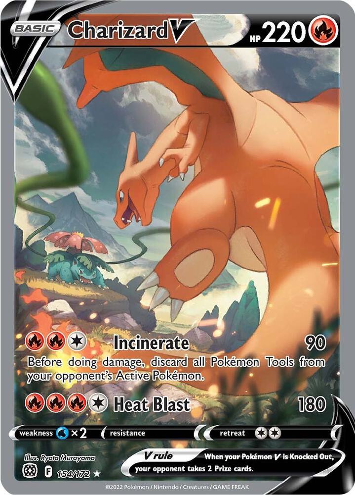 Charizard V 154/172 (SWSH09: Brilliant Stars)  - Holofoil | Chromatic Games