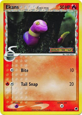 Ekans (47/101) (Delta Species) (Stamped) [EX: Dragon Frontiers] | Chromatic Games