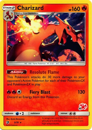 Charizard (3/70) (Charizard Stamp #39) [Battle Academy 2020] | Chromatic Games